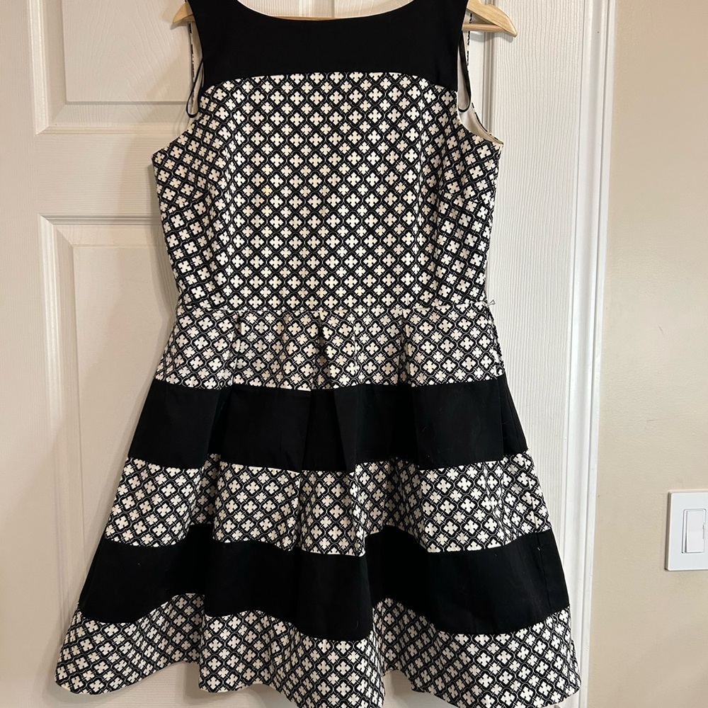 Black and White A-Line Dress